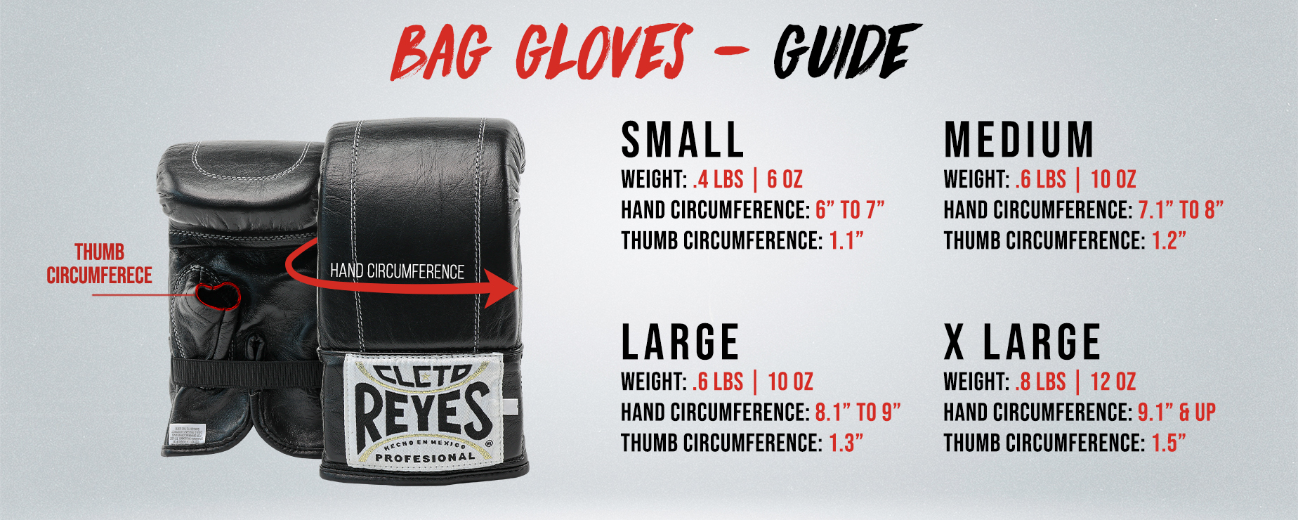 Cleto Reyes Black Bag Gloves with Elastic Cuff - Image 2