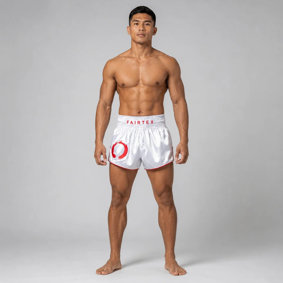 Fairtex Muay Thai Shorts - "Enso White" - Image 6